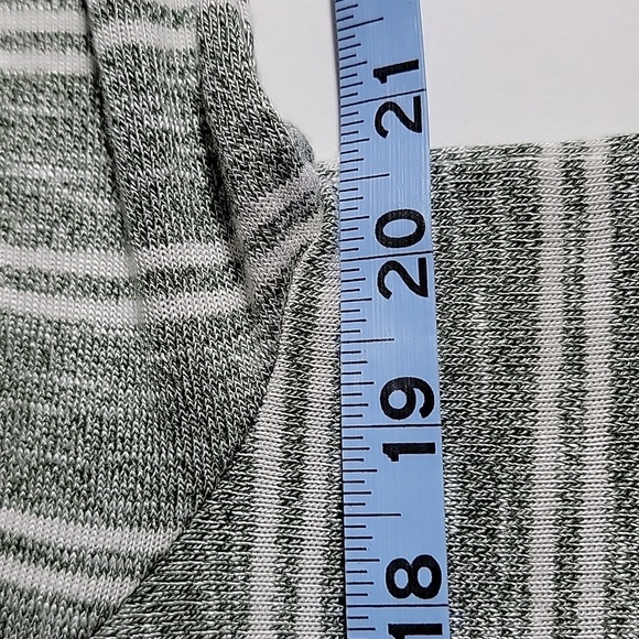 MIX by 41Hawthorn Striped Open Front Cardigan Sweater XL Green White Long Sleeve - Picture 11 of 13